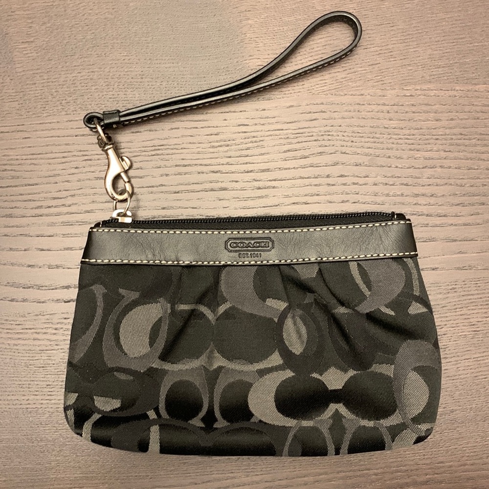 Coach Black Wristlet